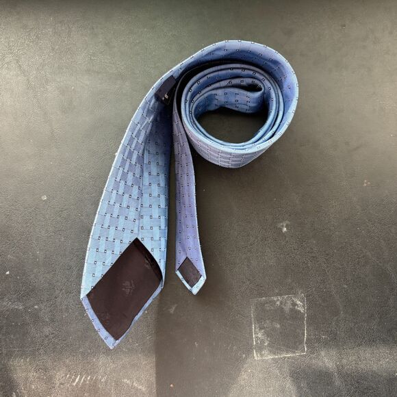 Brooks Brothers 346 Blue Geometric Silk Made In The USA Tie - Picture 4 of 7